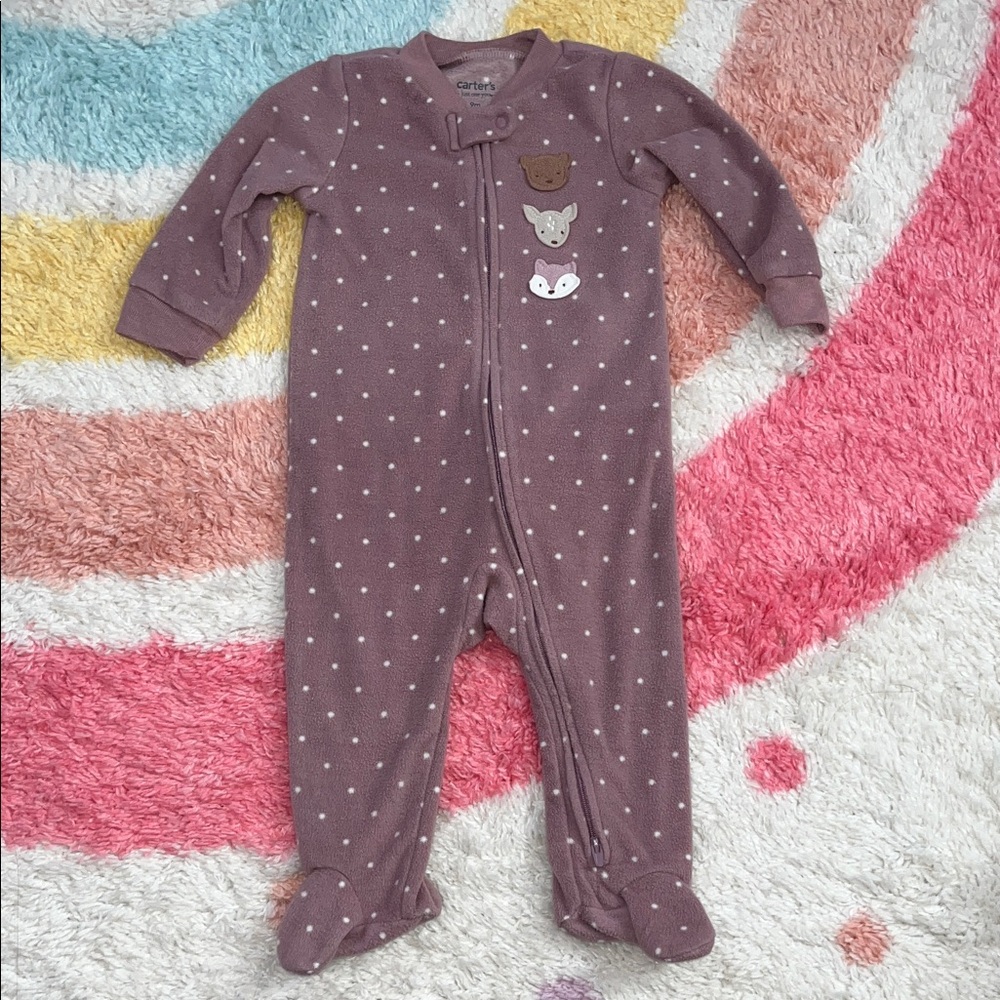 Carter's Mauve One Piece with Animal Patches
